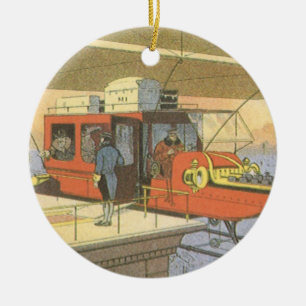 Ornamento De Cerâmica Limousine de Avião Helicóptero de Ficção Científic