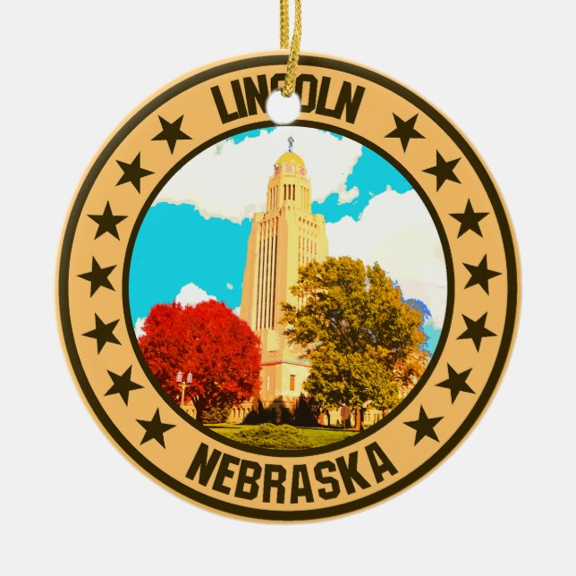 Ornamento De Cerâmica Lincoln (Frente)