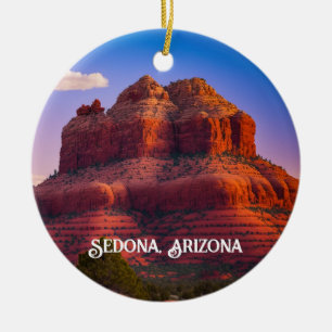 Ornamento De Cerâmica Linda Arizona Sedona Red Rocks Arte Paisagista