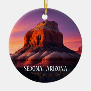 Ornamento De Cerâmica Linda Arizona Sedona Red Rocks Arte Paisagista