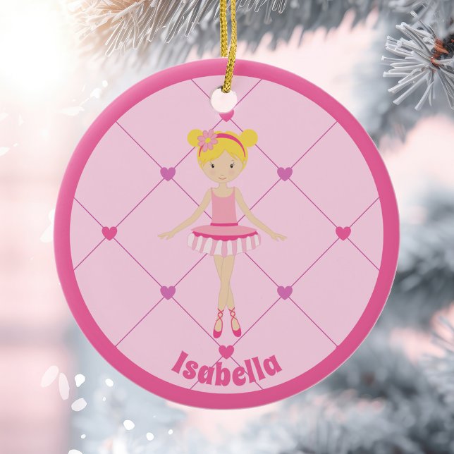 Ornamento De Cerâmica Linda Ballerina Ballerina, Festa de Natal (Criador carregado)