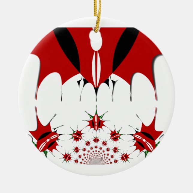 Ornamento De Cerâmica Linda bandeira do Quênia. (Frente)