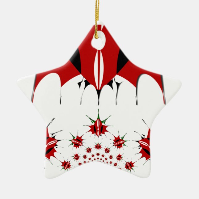 Ornamento De Cerâmica Linda bandeira do Quênia. (Frente)