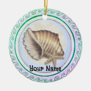 Ornamento De Cerâmica Linda concha