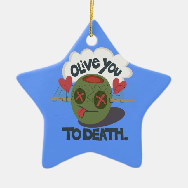 Ornamento De Cerâmica Linda Legal, adoro Arte Africana (Frente)