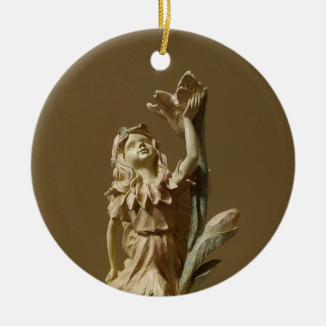 Ornamento De Cerâmica Linda Ornação de Árvore de Natal Angel (Frente)