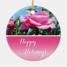 Linda rosa cor-de-rosa no céu azul. Felizes férias
