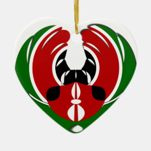 Ornamento De Cerâmica Linda Tapeçaria no Quênia: Borboleta da Bandeira M