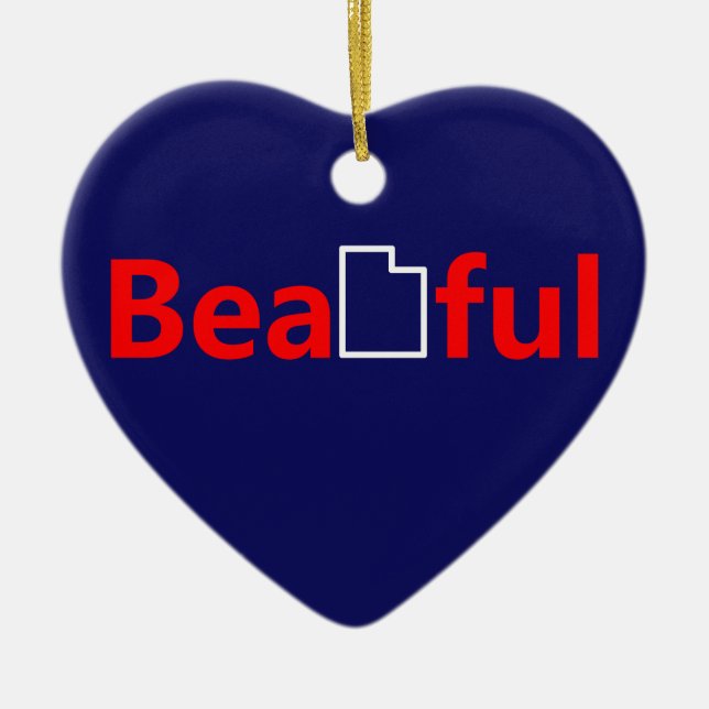 Ornamento De Cerâmica Linda Utah (Frente)