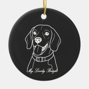 Ornamento De Cerâmica Lindo Beagle
