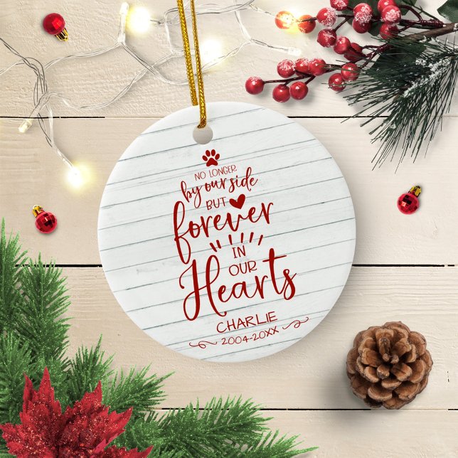 Ornamento De Cerâmica Lindo Memorial Vermelho Rústico de Fazenda para Ga (Criador carregado)