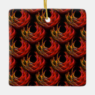 Ornamento De Cerâmica Lindo Moderno Boho Elegante Padrão de Arte Abstrat