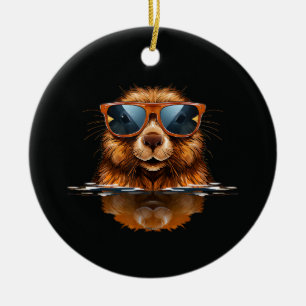 Ornamento De Cerâmica Lindos Óculos de Sol Animais para Fantasia de Cast