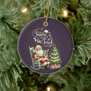 Ornamento De Cerâmica Lindsay Ancien Tartan Natal