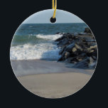 Ornamento De Cerâmica Linha costeira<br><div class="desc">Linha costeira</div>