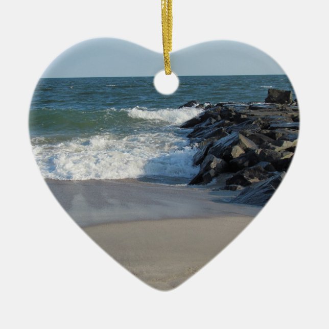 Ornamento De Cerâmica Linha costeira (Frente)