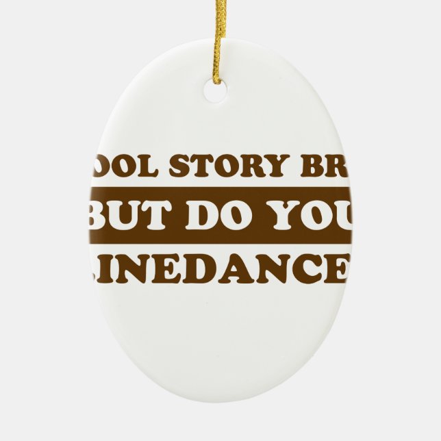 Ornamento De Cerâmica Linha dança da dança (Frente)