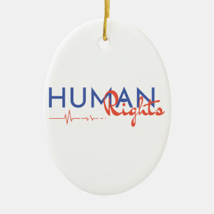 Ornamento De Cerâmica Linha de vida dos direitos humanos