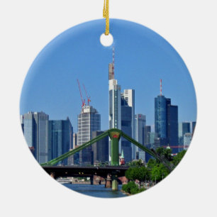 Ornamento De Cerâmica Linha do horizonte de Frankfurt