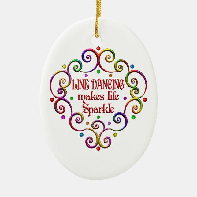 Ornamento De Cerâmica Linha Sparkles da dança (Frente)