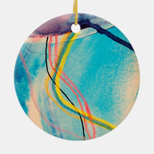 Ornamento De Cerâmica Linhas de Cores Nº 1 (Traseira)