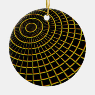 Ornamento De Cerâmica Linhas de ouro