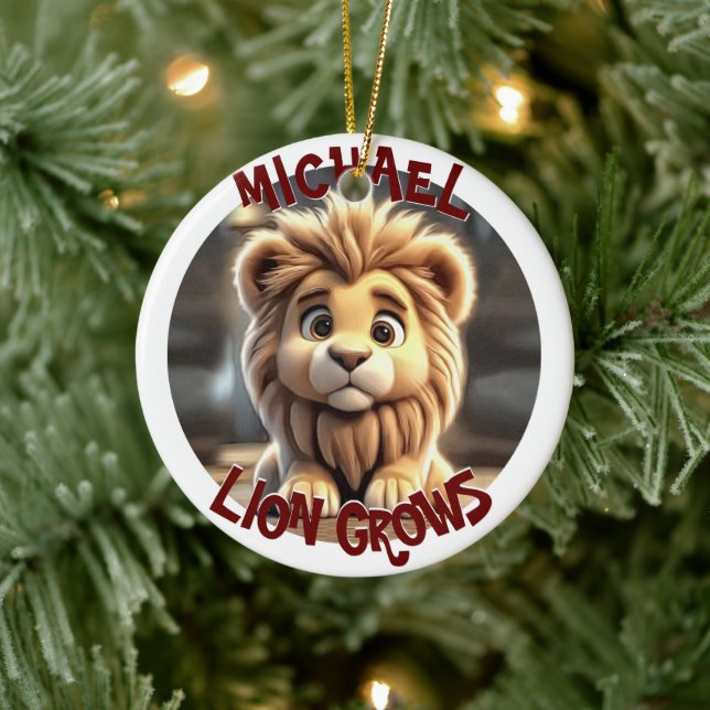 Ornamento De Cerâmica Lion cresce (Árvore)