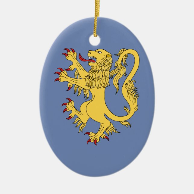 Ornamento De Cerâmica Lion Rampant (Frente)