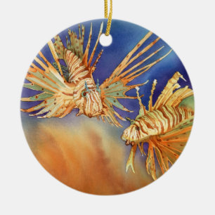 Ornamento De Cerâmica Lionfish