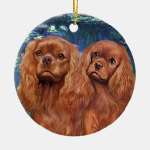 Ornamento De Cerâmica Lírios 5- Dois Cavaleiros Ruby