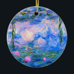 Ornamento De Cerâmica Lírios Claude Monet Restaurados<br><div class="desc">Lírios Claude Monet Restaurados</div>