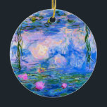 Ornamento De Cerâmica Lírios Claude Monet Restaurados<br><div class="desc">Lírios Claude Monet Restaurados</div>