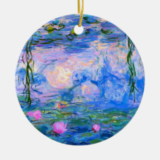 Ornamento De Cerâmica Lírios Claude Monet Restaurados