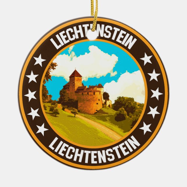 Ornamento De Cerâmica Listenstaine (Frente)