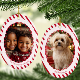 Ornamento De Cerâmica Listras de Cana de Açúcar Modernas de Natal 2 Foto