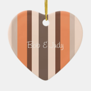 Ornamento De Cerâmica Listras do melão da baunilha