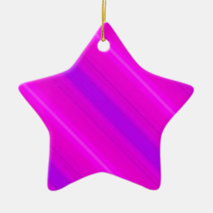 Ornamento De Cerâmica Listras neon - rosa, fúcsia e violeta