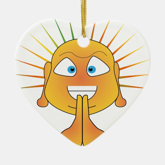 Ornamento De Cerâmica little buddha (Frente)