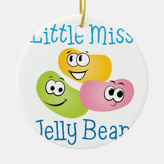 Ornamento De Cerâmica Little Miss Jelly Bean (Frente)