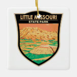 Ornamento De Cerâmica Little Missouri State Park North Dakota Vintage<br><div class="desc">Ilustração do Parque Estadual do Missouri. O parque é constituído por terrenos de pântanos que só são acessíveis por trilhos.</div>