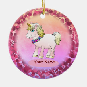 Ornamento De Cerâmica Little Sister Unicorn