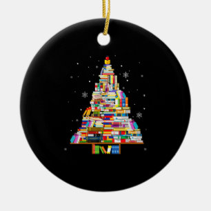 Ornamento De Cerâmica livro de Natal bibliotecário livro de livros aman