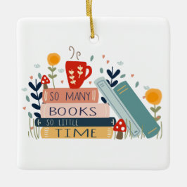 Ornamento De Cerâmica Livro Lover Biblioteca Lendo Crianças Ensino