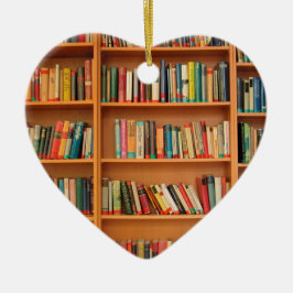 Ornamento De Cerâmica Livros em Segundo Plano