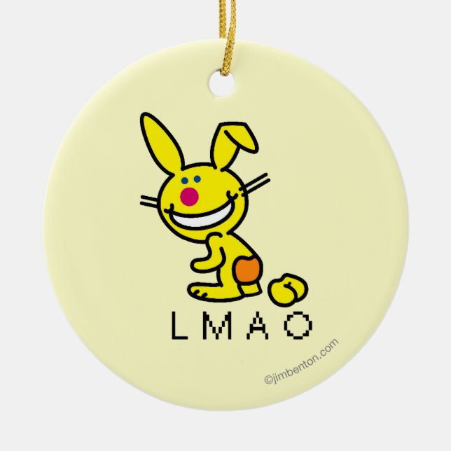 ORNAMENTO DE CERÂMICA LMAO (Frente)