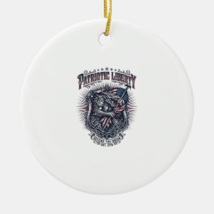 Ornamento De Cerâmica Lobisomem Patriota Horror Patriótico Monstro Patri