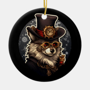 Ornamento De Cerâmica Lobo-do-inverno