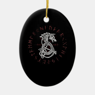 Ornamento De Cerâmica Lobo Fenrir De Odin Nórdico Céltico Está Desapo