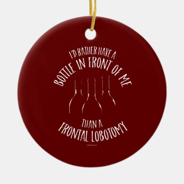 Ornamento De Cerâmica Lobotomia Frontal (Frente)