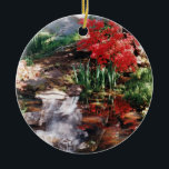 Ornamento De Cerâmica Local de cura e cascata de cura<br><div class="desc">Local de cura e cascata de cura</div>